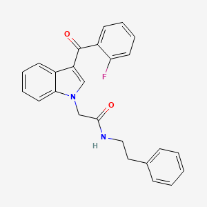 molecular formula C25H21FN2O2 B5056848 2-[3-(2-fluorobenzoyl)-1H-indol-1-yl]-N-(2-phenylethyl)acetamide 