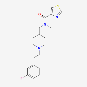 molecular formula C19H24FN3OS B5056852 N-({1-[2-(3-fluorophenyl)ethyl]-4-piperidinyl}methyl)-N-methyl-1,3-thiazole-4-carboxamide 
