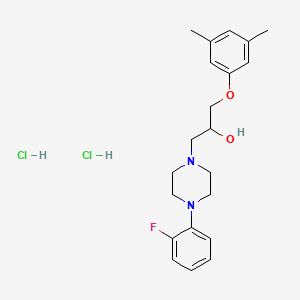 molecular formula C21H29Cl2FN2O2 B5056881 1-(3,5-dimethylphenoxy)-3-[4-(2-fluorophenyl)-1-piperazinyl]-2-propanol dihydrochloride 