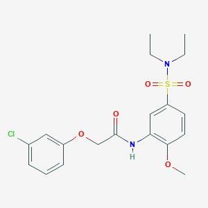 2-(3-chlorophenoxy)-N-{5-[(diethylamino)sulfonyl]-2-methoxyphenyl}acetamide