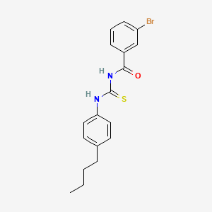 molecular formula C18H19BrN2OS B5056894 3-bromo-N-{[(4-butylphenyl)amino]carbonothioyl}benzamide CAS No. 6399-82-2