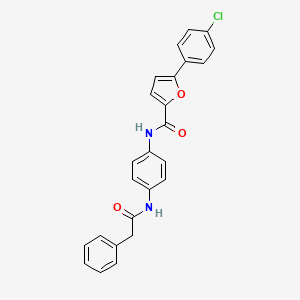 molecular formula C25H19ClN2O3 B5056906 5-(4-chlorophenyl)-N-{4-[(phenylacetyl)amino]phenyl}-2-furamide 