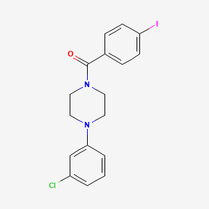 1-(3-chlorophenyl)-4-(4-iodobenzoyl)piperazine