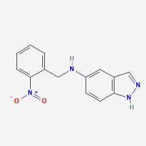 molecular formula C14H12N4O2 B5056938 N-(2-nitrobenzyl)-1H-indazol-5-amine 
