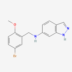 molecular formula C15H14BrN3O B5056944 N-(5-bromo-2-methoxybenzyl)-1H-indazol-6-amine 