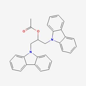 molecular formula C29H24N2O2 B5056945 2-(9H-carbazol-9-yl)-1-(9H-carbazol-9-ylmethyl)ethyl acetate 