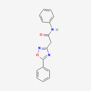 molecular formula C16H13N3O2 B5056973 N-phenyl-2-(5-phenyl-1,2,4-oxadiazol-3-yl)acetamide 