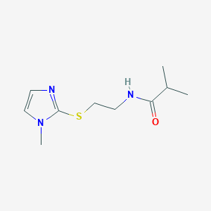 molecular formula C10H17N3OS B5056977 2-methyl-N-{2-[(1-methyl-1H-imidazol-2-yl)thio]ethyl}propanamide trifluoroacetate 