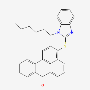 molecular formula C30H26N2OS B5056991 3-[(1-hexyl-1H-benzimidazol-2-yl)thio]-7H-benzo[de]anthracen-7-one 