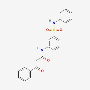molecular formula C21H18N2O4S B5057034 N-[3-(anilinosulfonyl)phenyl]-3-oxo-3-phenylpropanamide 