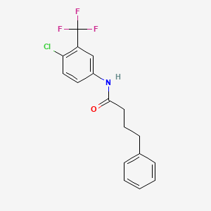 molecular formula C17H15ClF3NO B5057074 N-[4-chloro-3-(trifluoromethyl)phenyl]-4-phenylbutanamide 