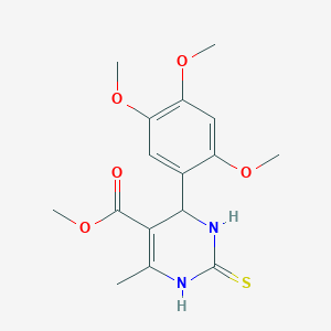 molecular formula C16H20N2O5S B5057099 methyl 6-methyl-2-thioxo-4-(2,4,5-trimethoxyphenyl)-1,2,3,4-tetrahydro-5-pyrimidinecarboxylate 