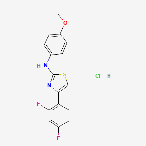 molecular formula C16H13ClF2N2OS B5057160 4-(2,4-difluorophenyl)-N-(4-methoxyphenyl)-1,3-thiazol-2-amine hydrochloride 