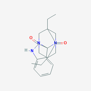 molecular formula C19H23N3O2 B505718 5,7-Diethylspiro[1,3-diazatricyclo[3.3.1.13,7]decane-2,3'-1H-indole]-2',6-dione CAS No. 497057-71-3