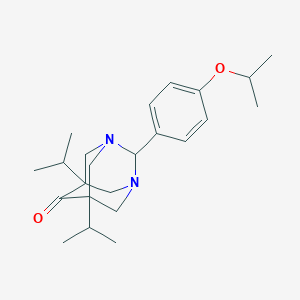 2-(4-Isopropoxyphenyl)-5,7-diisopropyl-1,3-diazatricyclo[3.3.1.1~3,7~]decan-6-one