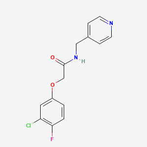 2-(3-chloro-4-fluorophenoxy)-N-(4-pyridinylmethyl)acetamide