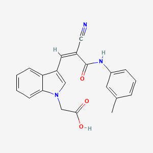 molecular formula C21H17N3O3 B5057236 (3-{2-cyano-3-[(3-methylphenyl)amino]-3-oxo-1-propen-1-yl}-1H-indol-1-yl)acetic acid 