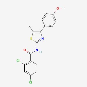 molecular formula C18H14Cl2N2O2S B5057249 2,4-dichloro-N-[4-(4-methoxyphenyl)-5-methyl-1,3-thiazol-2-yl]benzamide 