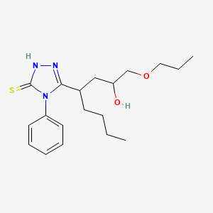 molecular formula C19H29N3O2S B5057263 4-(5-mercapto-4-phenyl-4H-1,2,4-triazol-3-yl)-1-propoxy-2-octanol 
