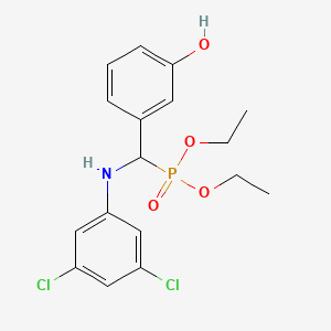 molecular formula C17H20Cl2NO4P B5057277 diethyl [[(3,5-dichlorophenyl)amino](3-hydroxyphenyl)methyl]phosphonate 