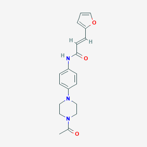 molecular formula C19H21N3O3 B505728 N-[4-(4-acetyl-1-piperazinyl)phenyl]-3-(2-furyl)acrylamide 