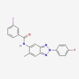 N-[2-(4-fluorophenyl)-6-methyl-2H-1,2,3-benzotriazol-5-yl]-3-iodobenzamide