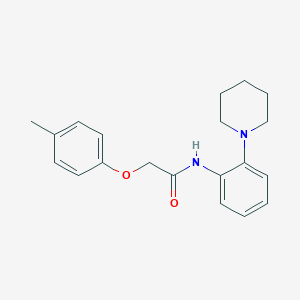 molecular formula C20H24N2O2 B505729 2-(4-methylphenoxy)-N-[2-(1-piperidinyl)phenyl]acetamide 