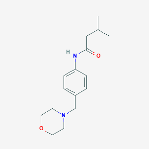 molecular formula C16H24N2O2 B505730 3-methyl-N-[4-(morpholin-4-ylmethyl)phenyl]butanamide 