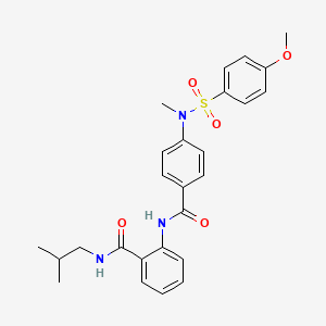 molecular formula C26H29N3O5S B5057328 N-isobutyl-2-({4-[[(4-methoxyphenyl)sulfonyl](methyl)amino]benzoyl}amino)benzamide 