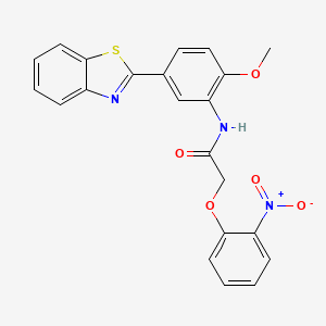 molecular formula C22H17N3O5S B5057332 N-[5-(1,3-benzothiazol-2-yl)-2-methoxyphenyl]-2-(2-nitrophenoxy)acetamide 