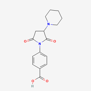molecular formula C16H18N2O4 B5057339 4-[2,5-dioxo-3-(1-piperidinyl)-1-pyrrolidinyl]benzoic acid 