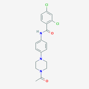 molecular formula C19H19Cl2N3O2 B505734 N-[4-(4-acetylpiperazin-1-yl)phenyl]-2,4-dichlorobenzamide 