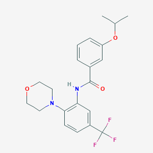 molecular formula C21H23F3N2O3 B505735 3-isopropoxy-N-[2-(4-morpholinyl)-5-(trifluoromethyl)phenyl]benzamide 