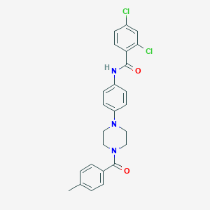 2,4-dichloro-N-{4-[4-(4-methylbenzoyl)-1-piperazinyl]phenyl}benzamide