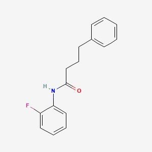 molecular formula C16H16FNO B5057391 N-(2-fluorophenyl)-4-phenylbutanamide 