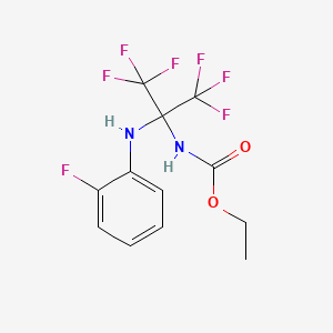 molecular formula C12H11F7N2O2 B5057397 ethyl [2,2,2-trifluoro-1-[(2-fluorophenyl)amino]-1-(trifluoromethyl)ethyl]carbamate 