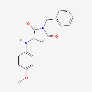 molecular formula C18H18N2O3 B5057401 1-benzyl-3-[(4-methoxyphenyl)amino]-2,5-pyrrolidinedione 