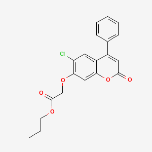 molecular formula C20H17ClO5 B5057419 propyl [(6-chloro-2-oxo-4-phenyl-2H-chromen-7-yl)oxy]acetate 