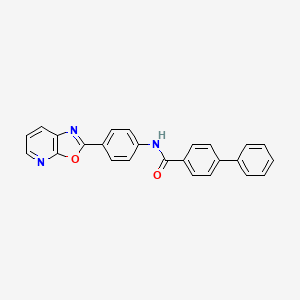molecular formula C25H17N3O2 B5057420 N-(4-[1,3]oxazolo[5,4-b]pyridin-2-ylphenyl)-4-biphenylcarboxamide 