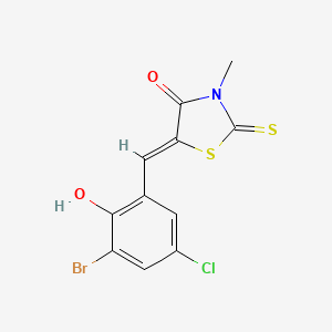 molecular formula C11H7BrClNO2S2 B5057453 5-(3-bromo-5-chloro-2-hydroxybenzylidene)-3-methyl-2-thioxo-1,3-thiazolidin-4-one 