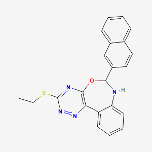 3-(ethylthio)-6-(2-naphthyl)-6,7-dihydro[1,2,4]triazino[5,6-d][3,1]benzoxazepine