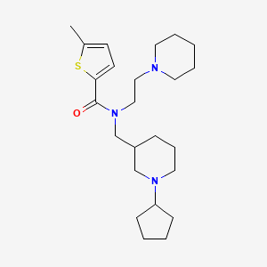 molecular formula C24H39N3OS B5057505 N-[(1-cyclopentyl-3-piperidinyl)methyl]-5-methyl-N-[2-(1-piperidinyl)ethyl]-2-thiophenecarboxamide 