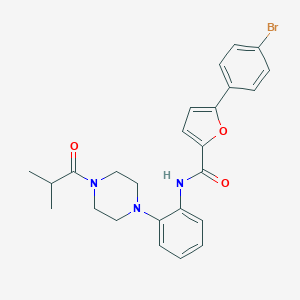 molecular formula C25H26BrN3O3 B505751 5-(4-bromophenyl)-N-[2-(4-isobutyryl-1-piperazinyl)phenyl]-2-furamide 
