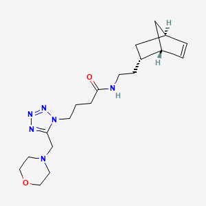 molecular formula C19H30N6O2 B5057511 N-{2-[(1S*,2S*,4S*)-bicyclo[2.2.1]hept-5-en-2-yl]ethyl}-4-[5-(4-morpholinylmethyl)-1H-tetrazol-1-yl]butanamide 