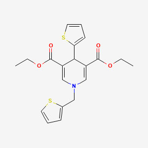 molecular formula C20H21NO4S2 B5057524 diethyl 4-(2-thienyl)-1-(2-thienylmethyl)-1,4-dihydro-3,5-pyridinedicarboxylate 