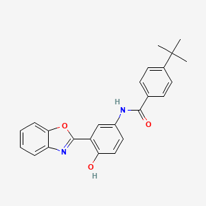 molecular formula C24H22N2O3 B5057540 N-[3-(1,3-benzoxazol-2-yl)-4-hydroxyphenyl]-4-tert-butylbenzamide 