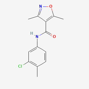 N-(3-chloro-4-methylphenyl)-3,5-dimethyl-4-isoxazolecarboxamide