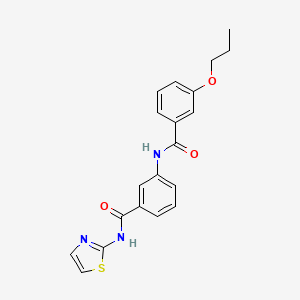 molecular formula C20H19N3O3S B5057591 3-propoxy-N-{3-[(1,3-thiazol-2-ylamino)carbonyl]phenyl}benzamide 