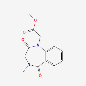 molecular formula C13H14N2O4 B5057627 methyl (4-methyl-2,5-dioxo-2,3,4,5-tetrahydro-1H-1,4-benzodiazepin-1-yl)acetate 