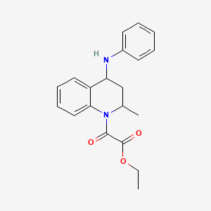 molecular formula C20H22N2O3 B5057638 ethyl (4-anilino-2-methyl-3,4-dihydro-1(2H)-quinolinyl)(oxo)acetate 